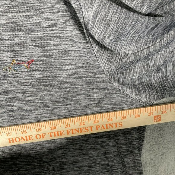 GREG NORMAN Play Dry Mens XXL Golf Polo Shirt Gray Heather Short Sleeve Shark - Picture 7 of 9